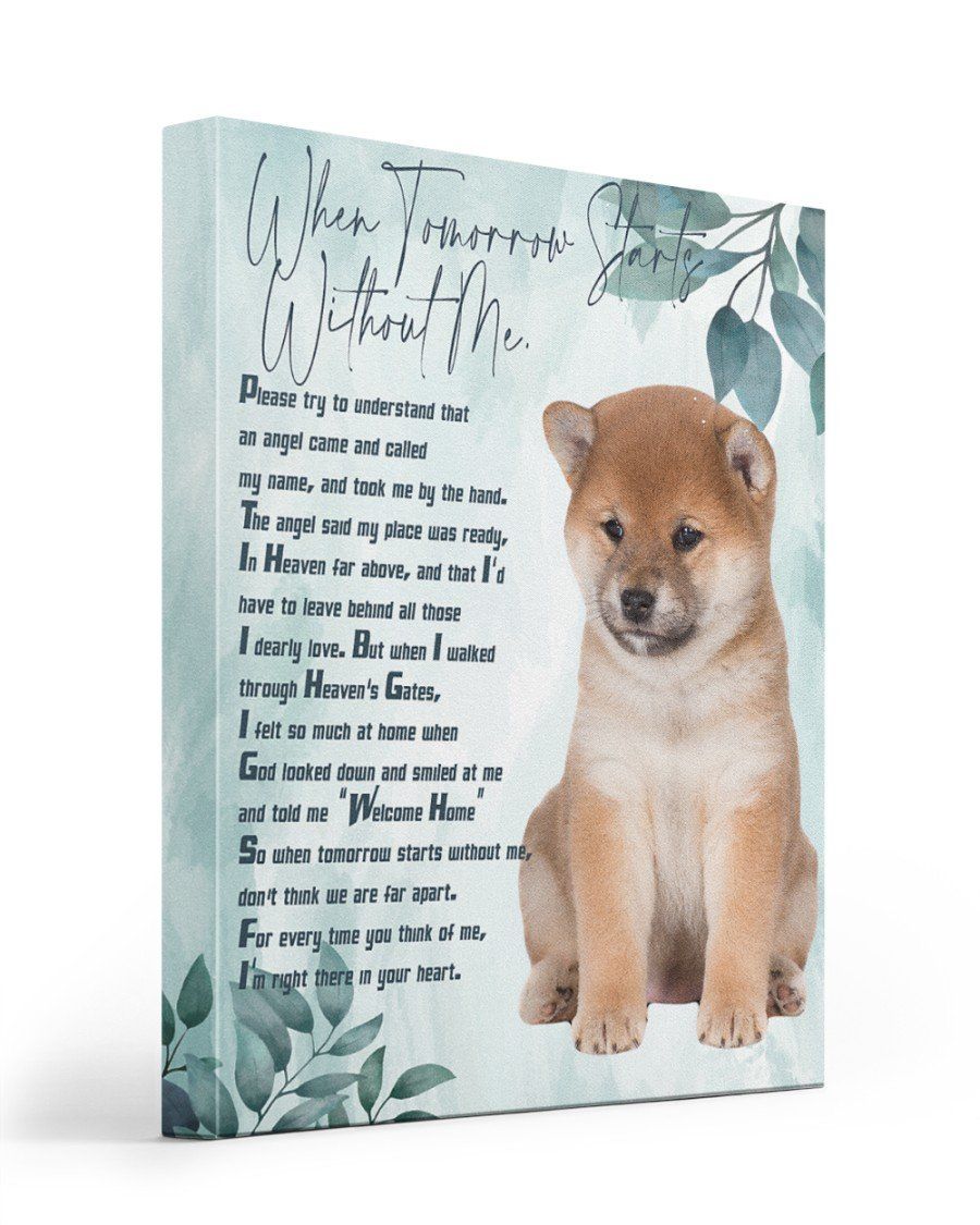 An Angel Came Called My Name Matte Canvas Puppy Shiba Inu Matte Canvas