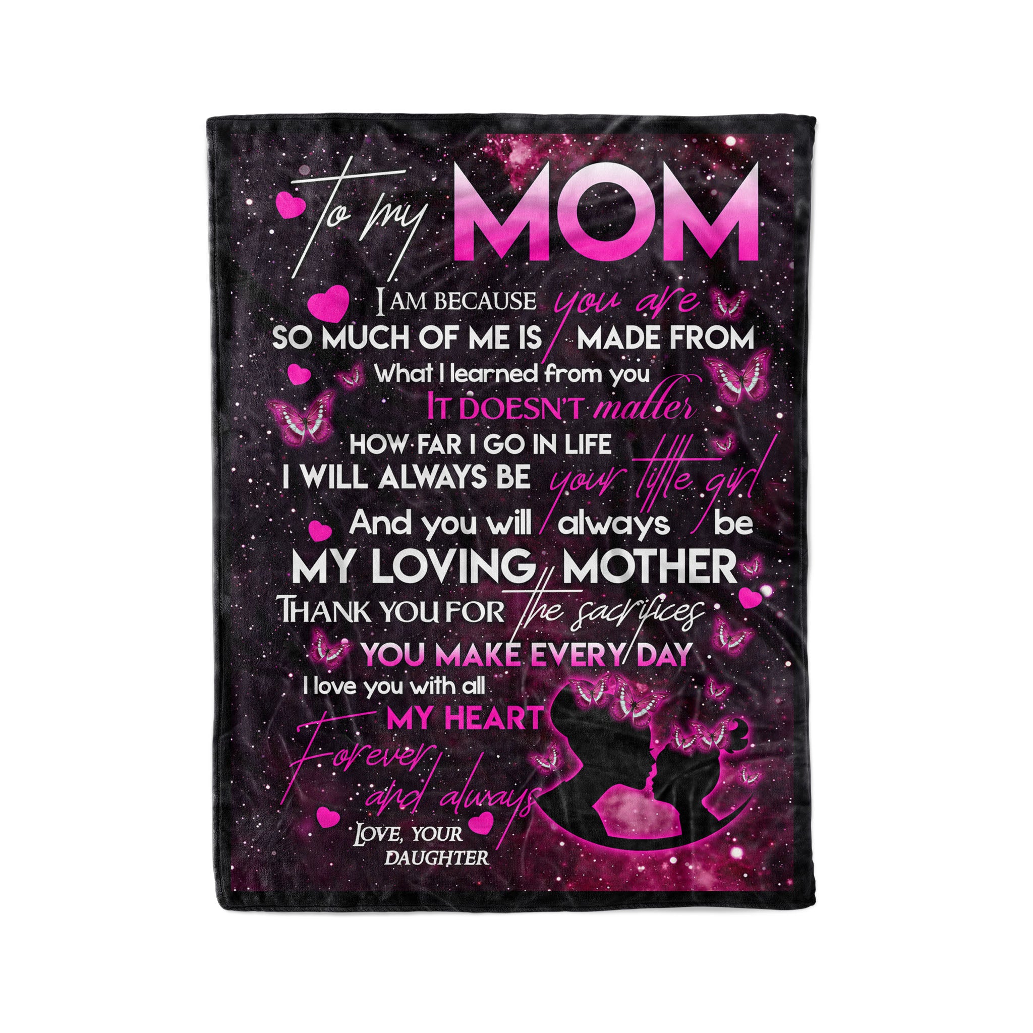 Thank You For The Sacrifices You Made Everyday – Fleece Blanket – Warm And Cozy Family Gift For Mom