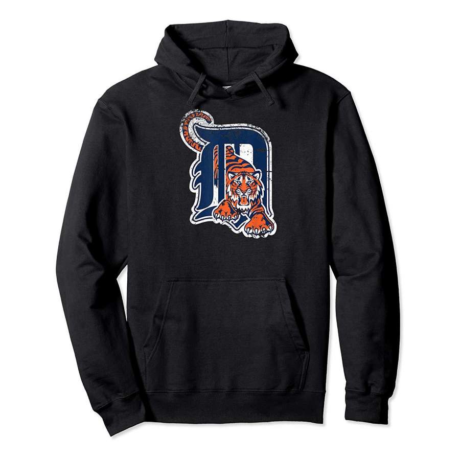 Tiger Mascot Distressed Detroit Baseball Gift For Men Women Hoodie