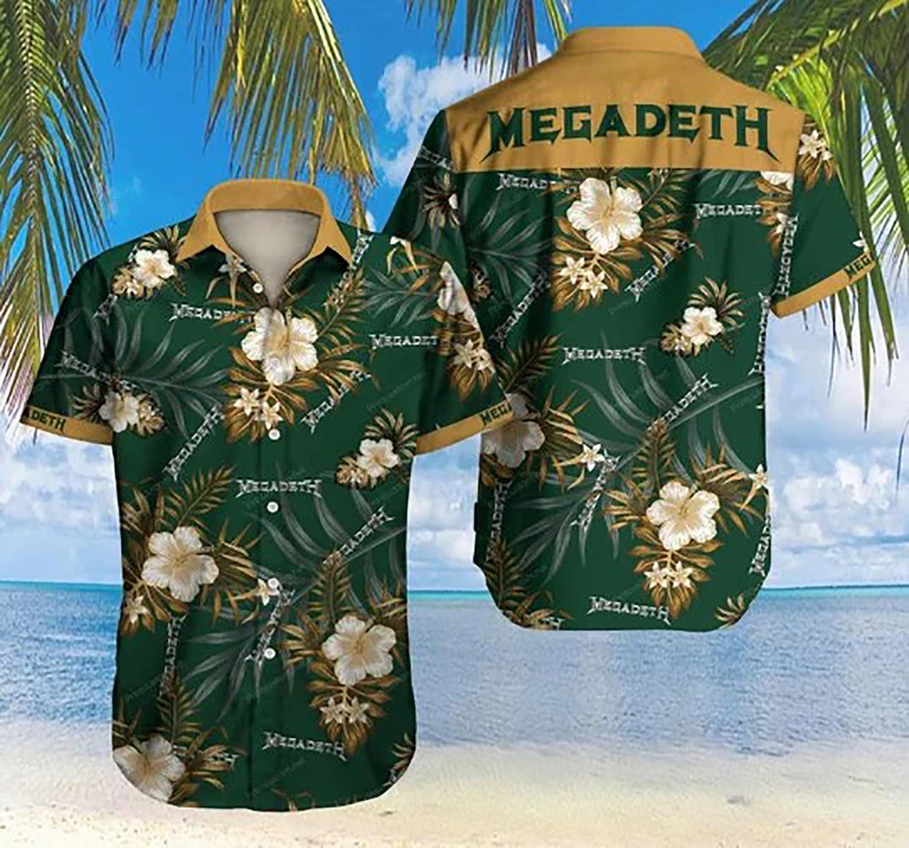 Megadeth Hawaiian Shirt Aloha Beach Holiday 37 Casual Ha19923