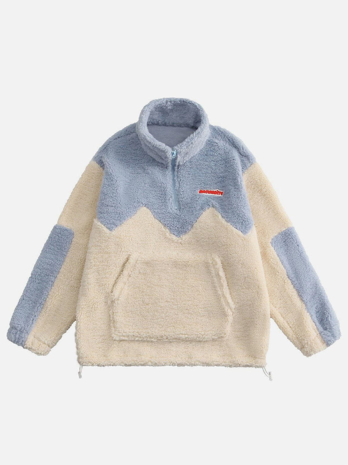 Talishko™ – Patchwork Sherpa Sweatshirt