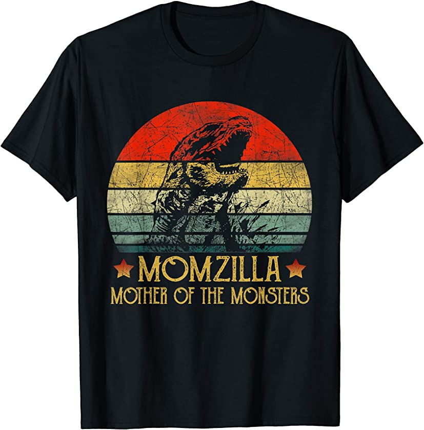 Vintage Momzilla Mommy Mom Mother Of The Monsters Tee Funny T-Shirt