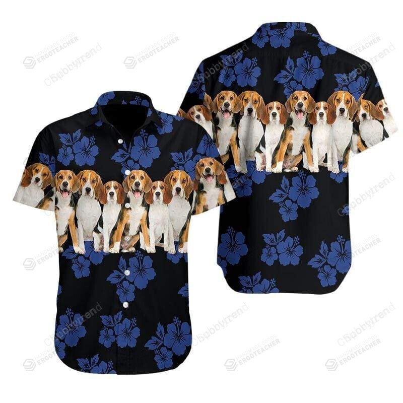 Awesome Beagle Dog Lover Christmas Hawaii Shirts Ha32746