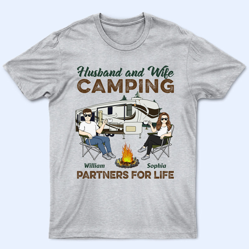 Camping Partners For Life Camping Couple – Personalized Custom T Shirt