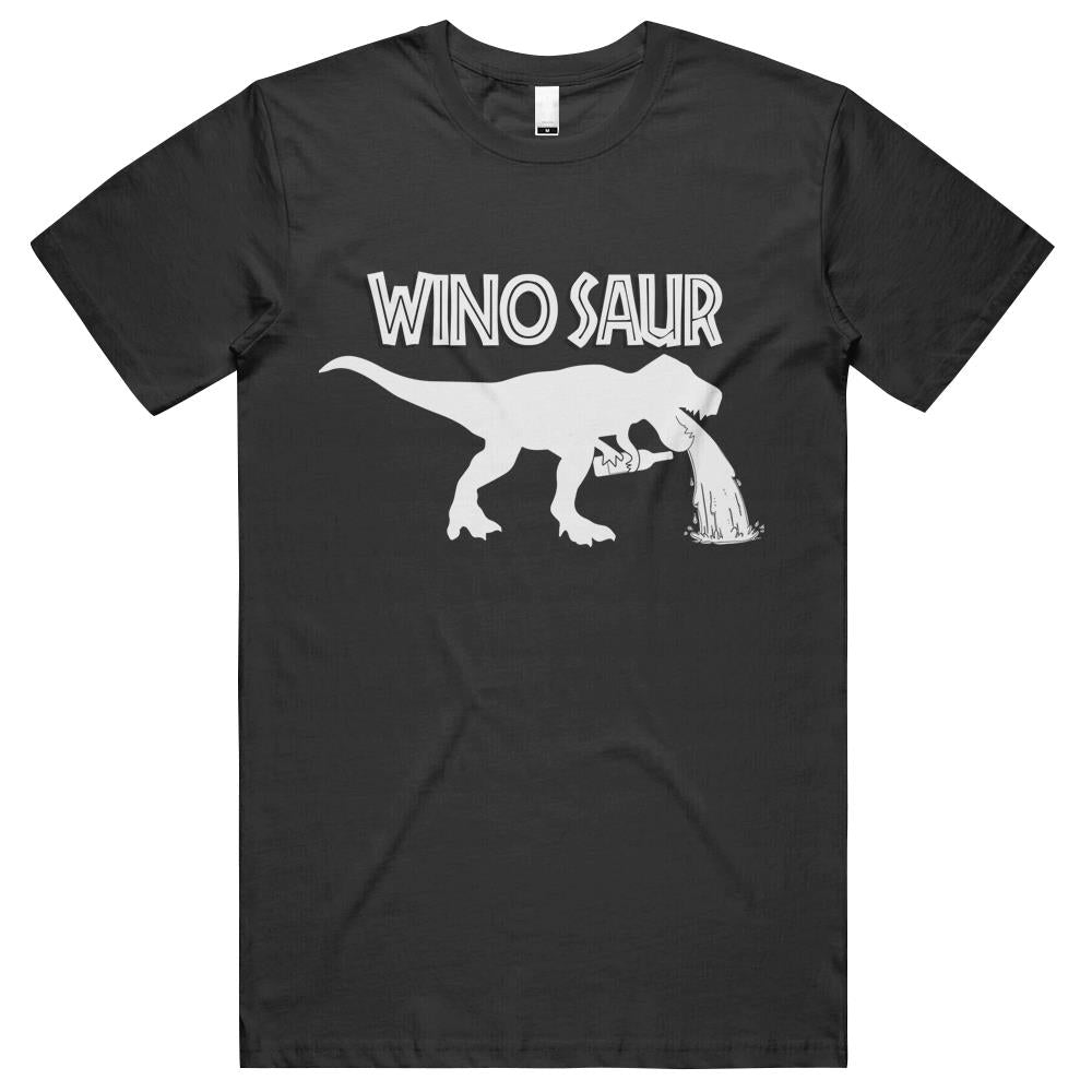 Winosaur Dinosaur Wine Drinker Drinking Trex T Rex Men T Shirts