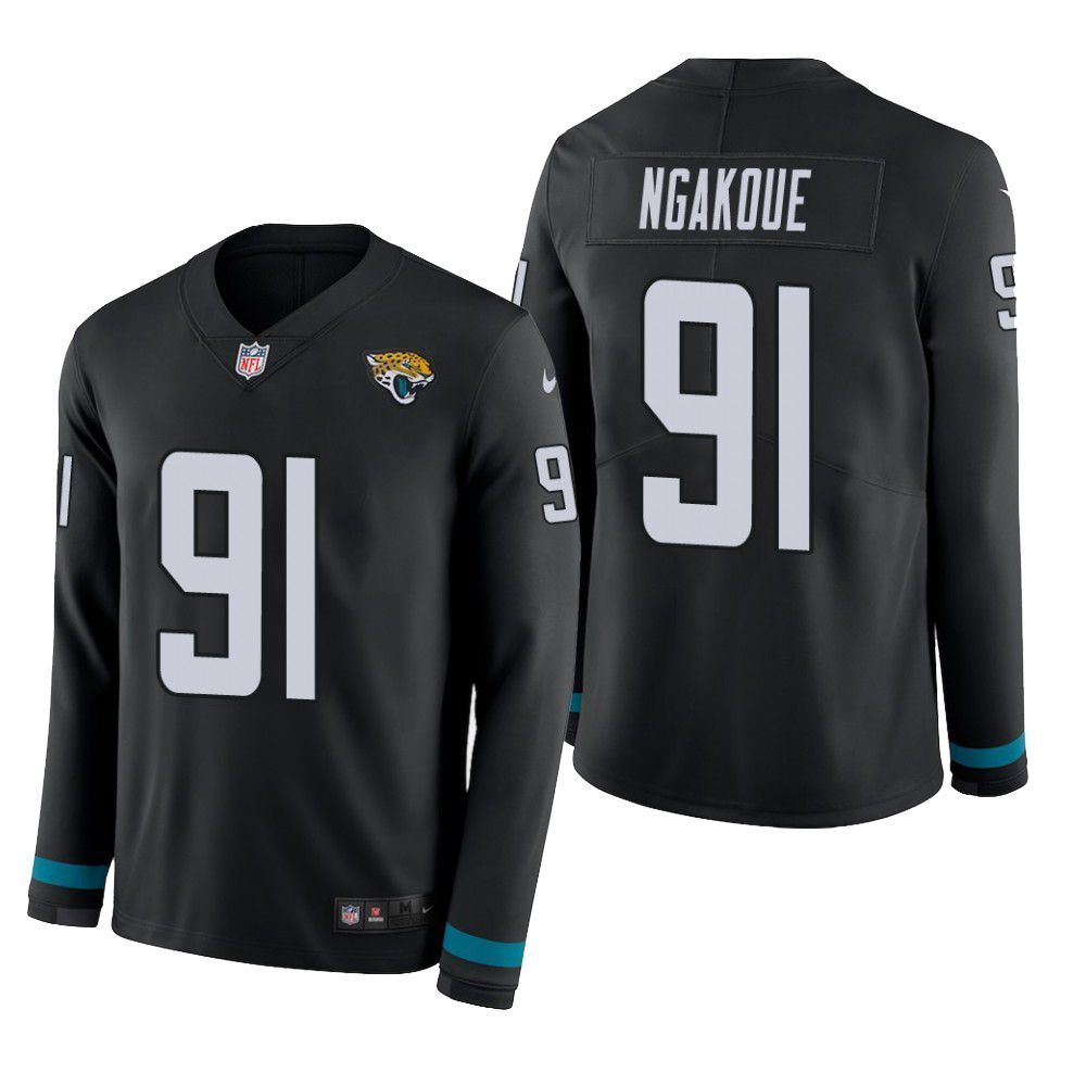 Jacksonville Jaguars Yannick Ngakoue Therma Long Sleeve Mens Jersey Black