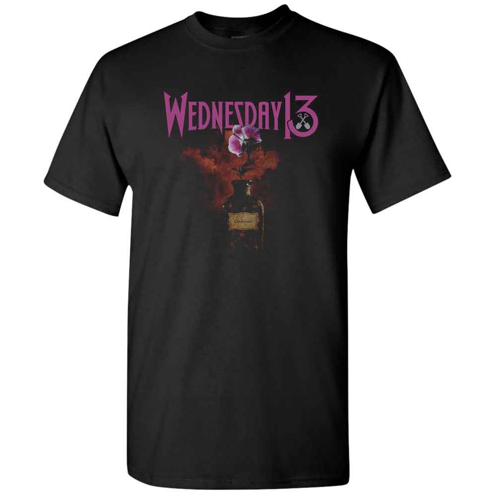 Wednesday 13 Flower In Vase T-Shirt W/ Backprint