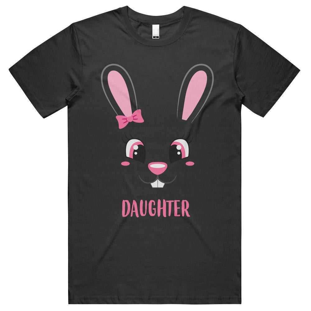 Daughter Bunny Face Funny  Easter Rabbit Family Matching Set T Shirts