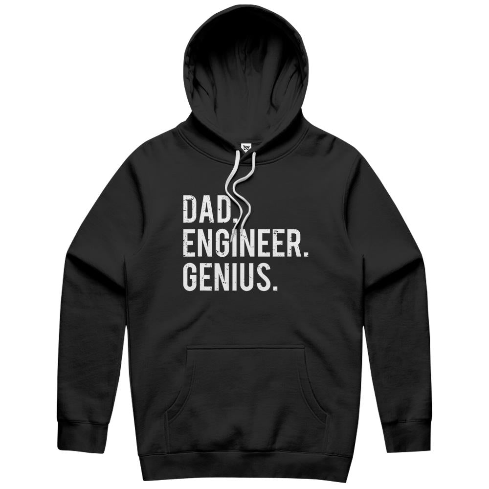 Mens Dad Engineer Genius Cute Engineering Father Hoodie