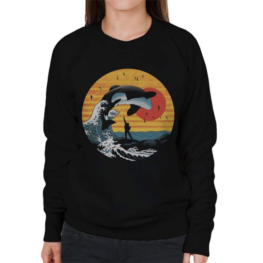 The Great Killer Whale Free Willy Women’s Sweatshirt