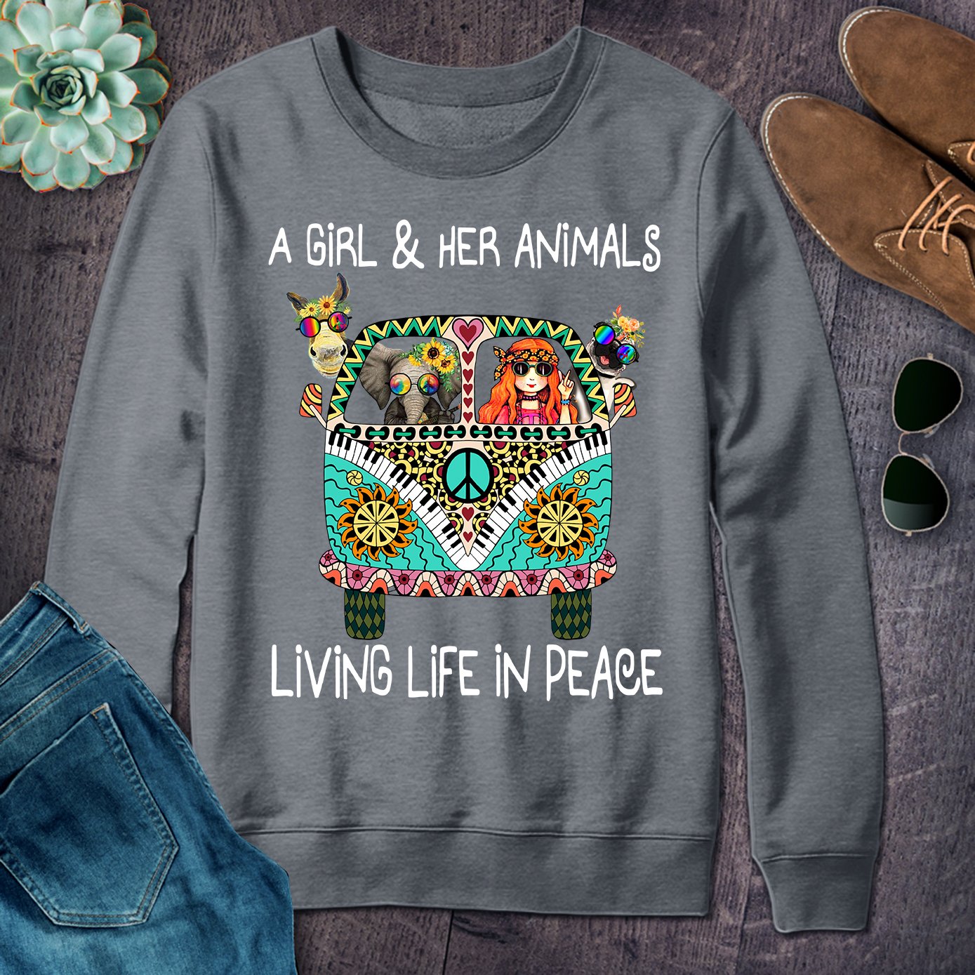 A Girl And Her Animals Sweatshirt