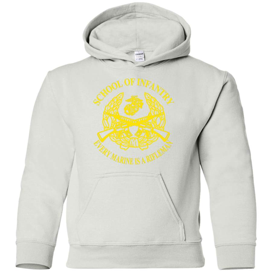 AGR usmc school of infantry Youth Pullover Hoodie