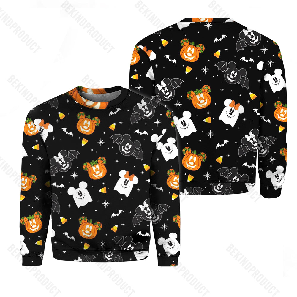 Ghost Pumpkin Halloween Crewneck Sweatshirt All Over Print Sweatshirt For Women Sweatshirt For Men Swn1120