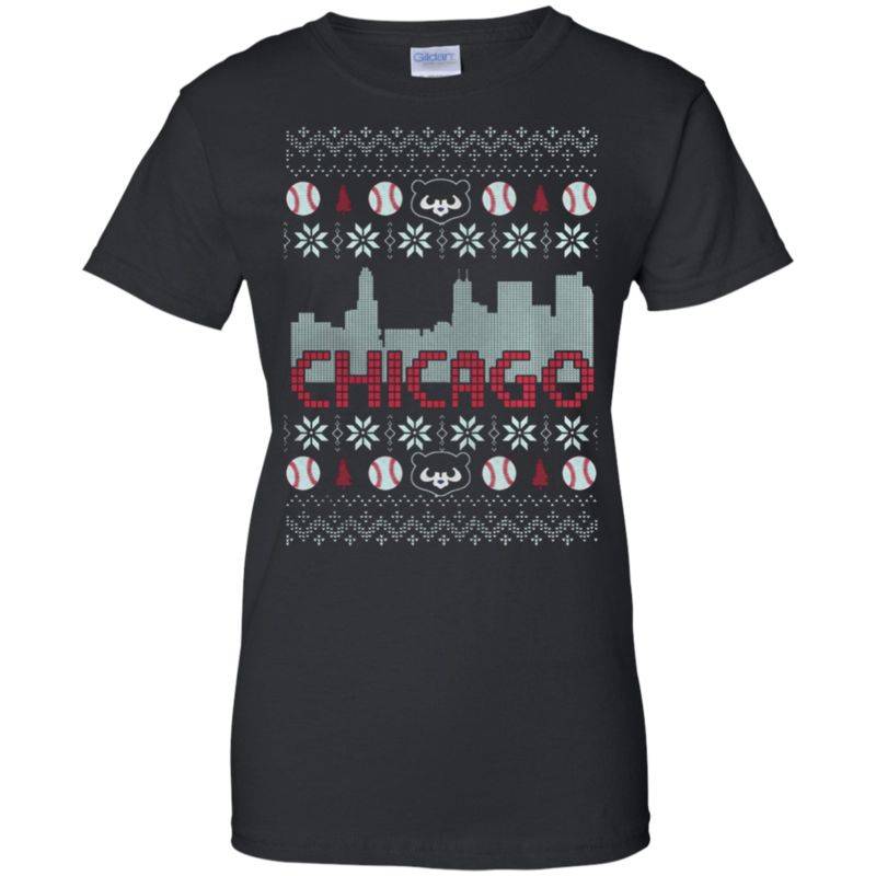 Buy Chicago Cubs Ugly Christmas Sweater Ladies Shirt