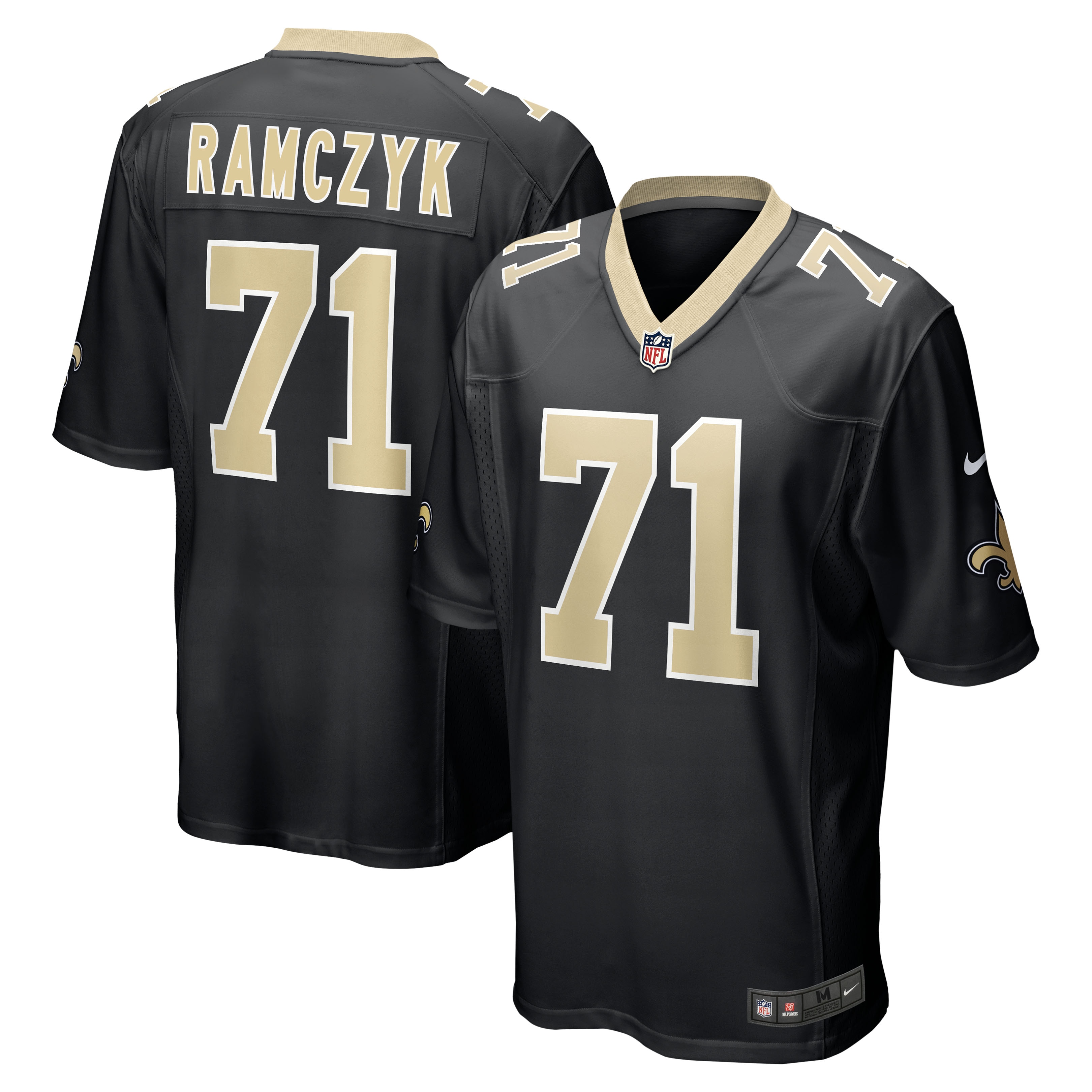 Ryan Ramczyk New Orleans Saints Game Jersey – Black