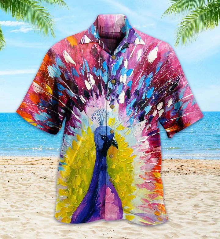 Cute Peacock Colorful Hawaii Shirt Ha111750