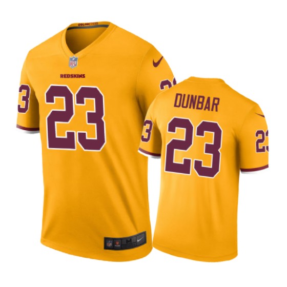 Washington Redskins #23 Quinton Dunbar Nike Color Rush Gold Jersey