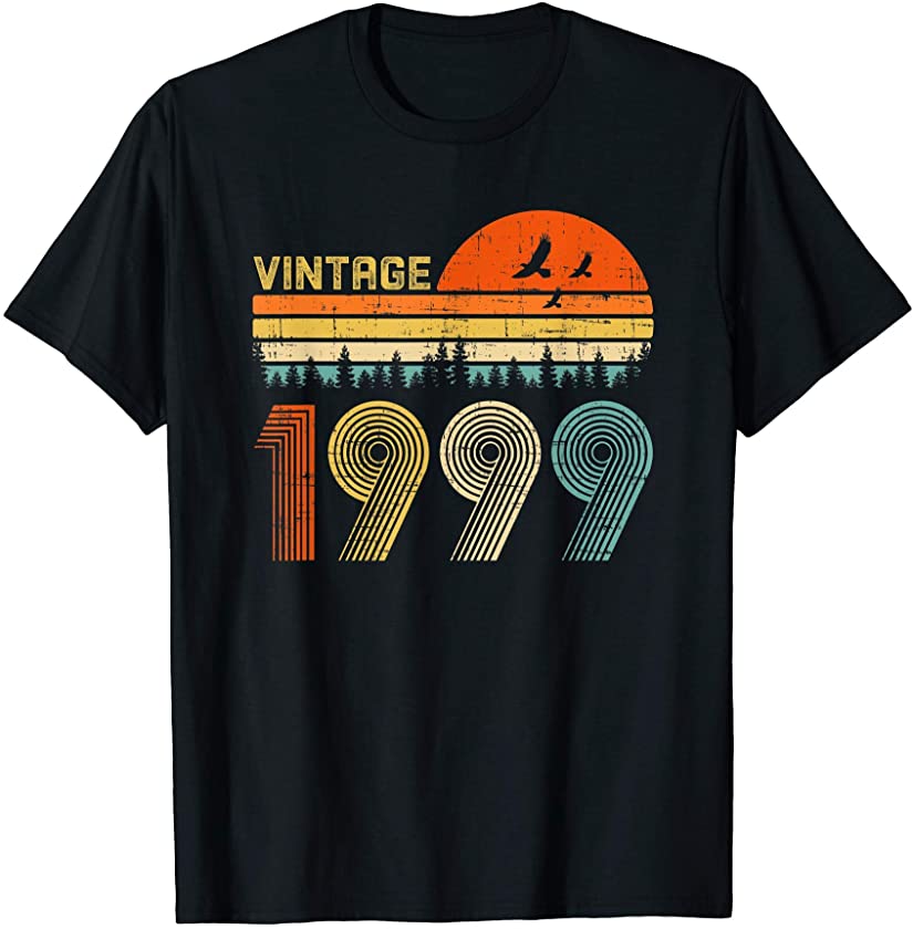 22nd Birthday Gift – Vintage 1999 Retro Bday 22 Years Old T-Shirt