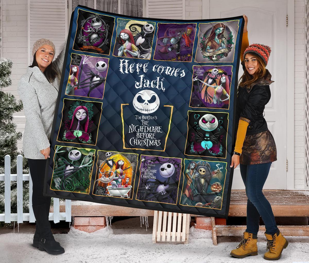 Here Comes Jack Quilt Blanket The Nightmare Before Christmas