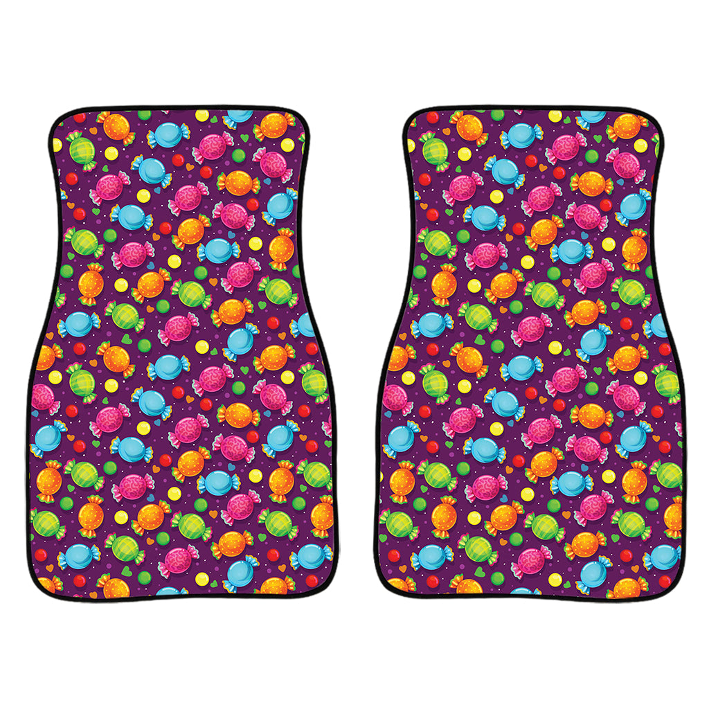 Sweet Candy Pattern Print Front Car Floor Mats