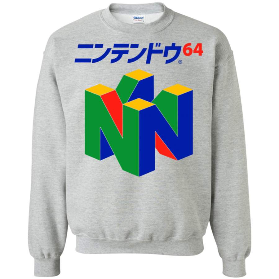 AGR Japanese Nintendo 64 Crewneck Pullover Sweatshirt