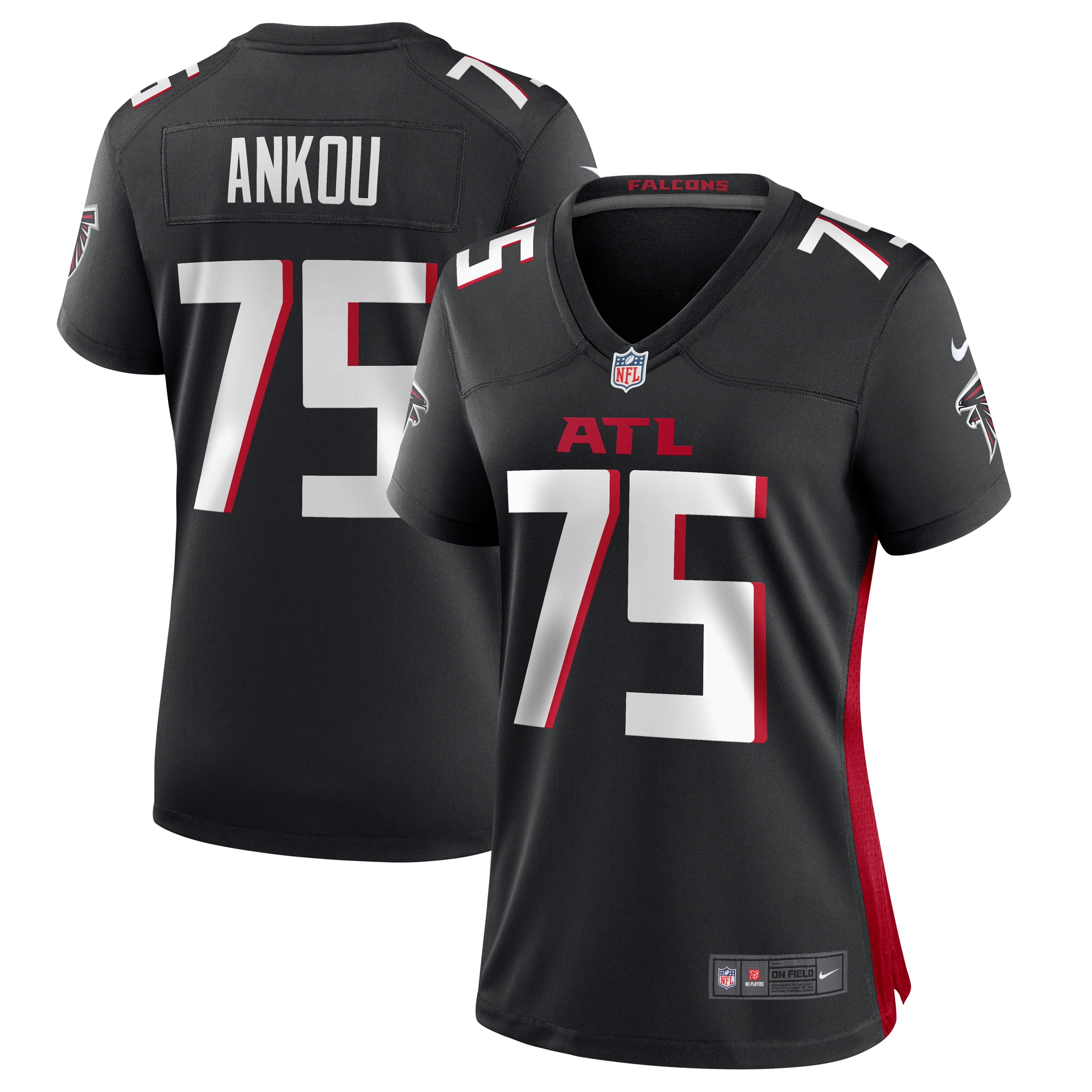 Women’s Atlanta Falcons Eli Ankou  Black  Game Jersey