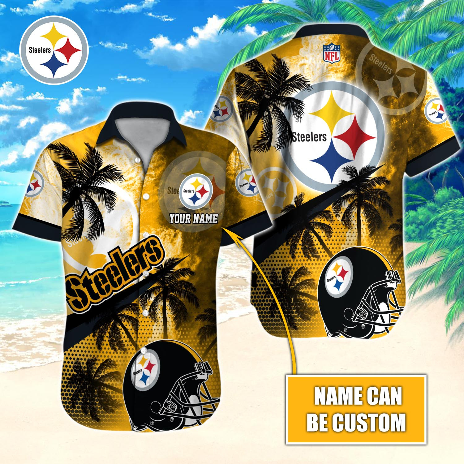 Pittsburgh Steelers Nfl-Hawaiian Shirt Custom T-40151