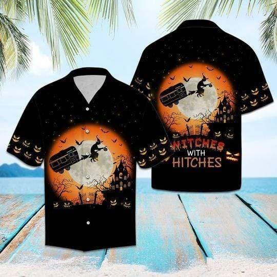 Witches With Hitches Halloween Hawaiian Shirt | For Men & Women | Adult | Hw8098