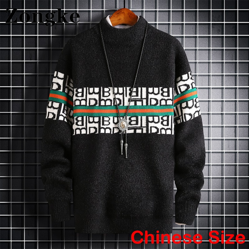 Zongke Korean Sweater For Men Clothing Vintage Sweaters For Men Winter Clothes Pullover Men Tops 3XL 2022 Autumn New Arrivals alx