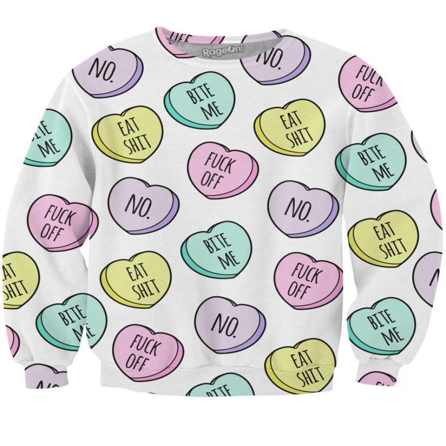 Mean Candy Hearts Crewneck Sweatshirt