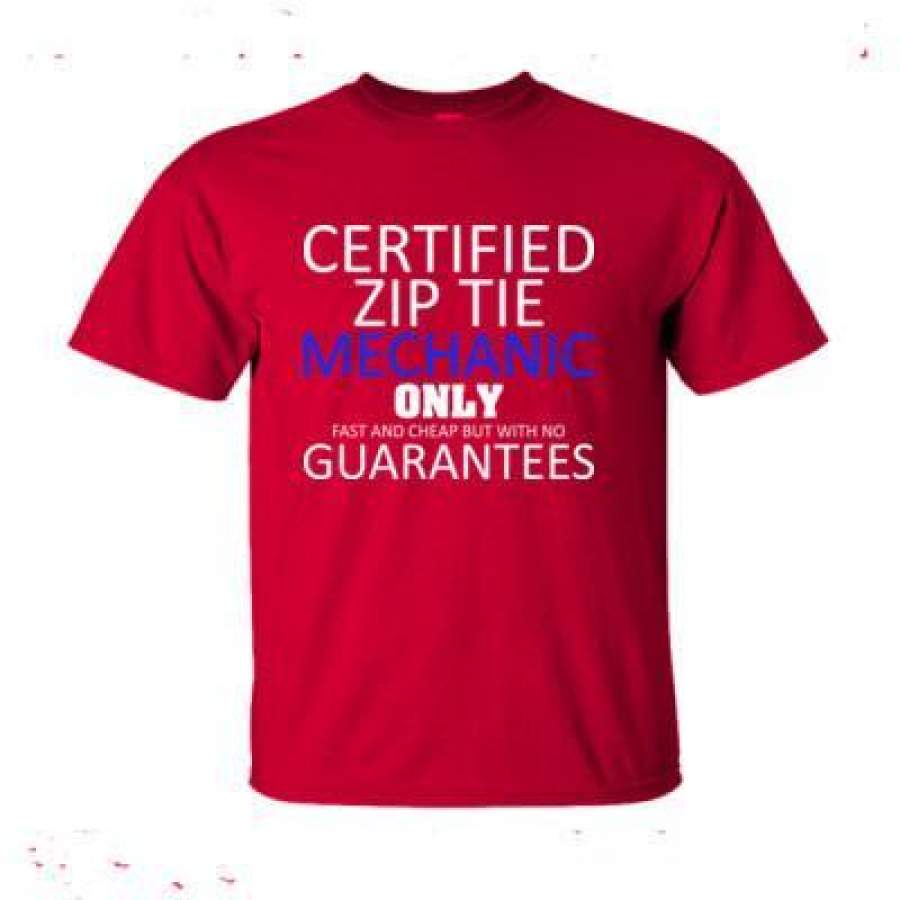 AGR Certified Zip The Mechanic Only Fast And Cheat But With No Guarantees – Ultra-Cotton T-Shirt