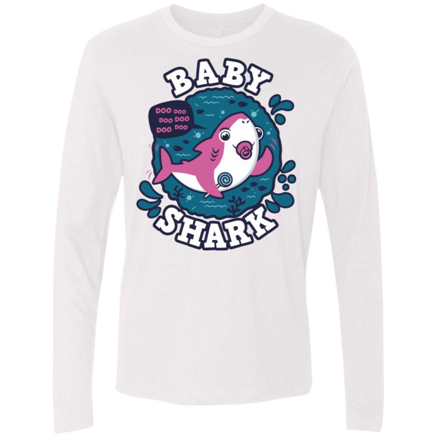 Shark Family trazo – Baby Girl chupete Men’s Premium Long Sleeve