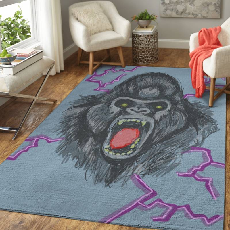 Angry Ape – Animals Area Rug Carpet