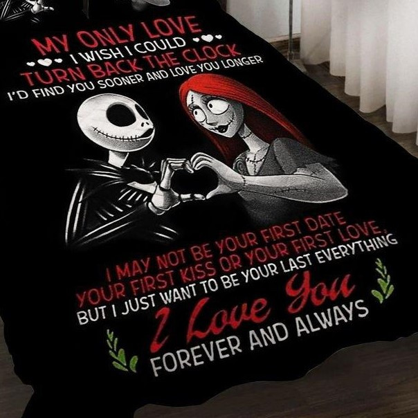 Skeleton Couple Blanket Gift For Couple – I’D Find You Sooner And Love You Longer Quilting Presents For Halloween