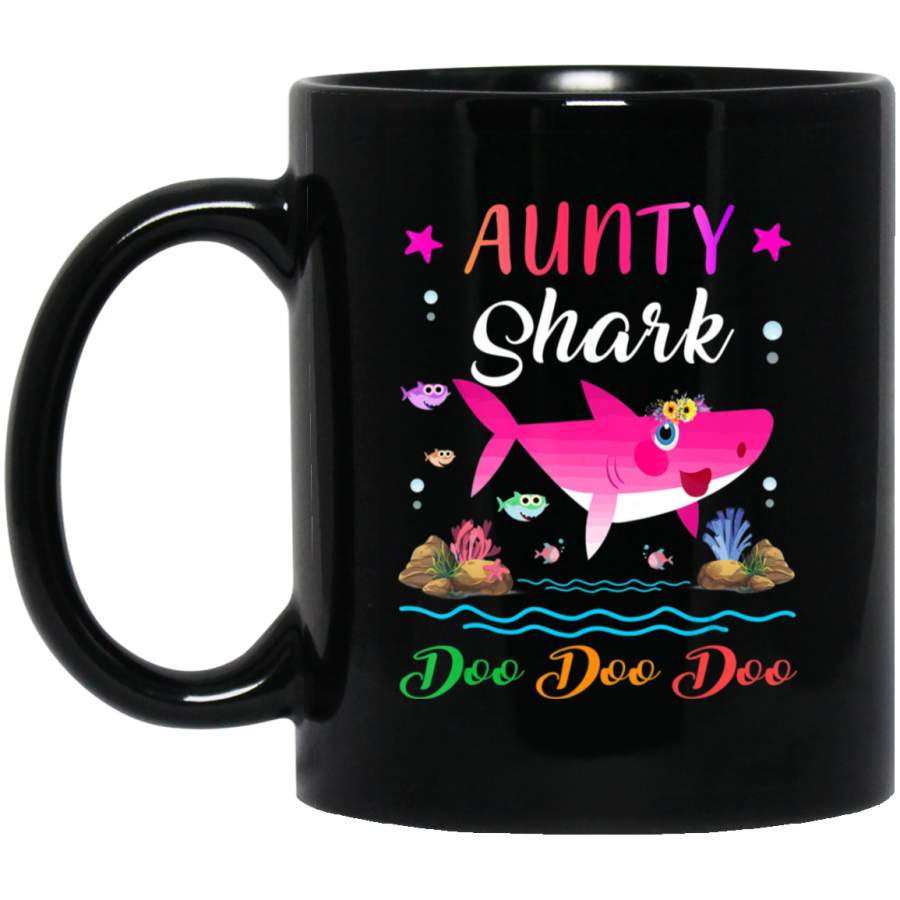 Aunty Shark Doo Doo Matching Family Shark Coffee Mug