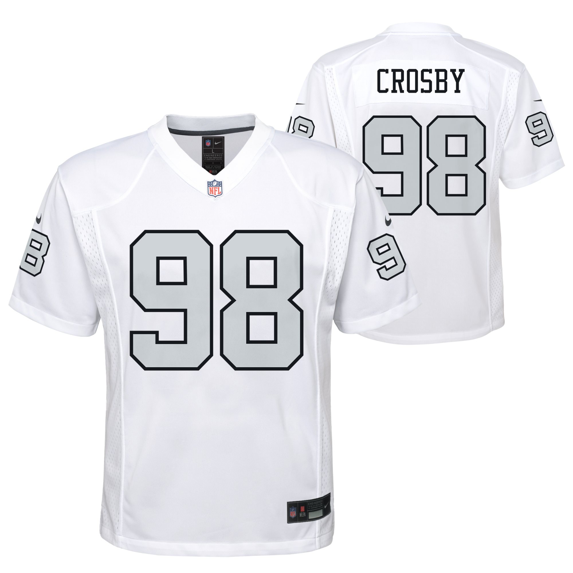 Youth Las Vegas Raiders Maxx Crosby White Game Jersey