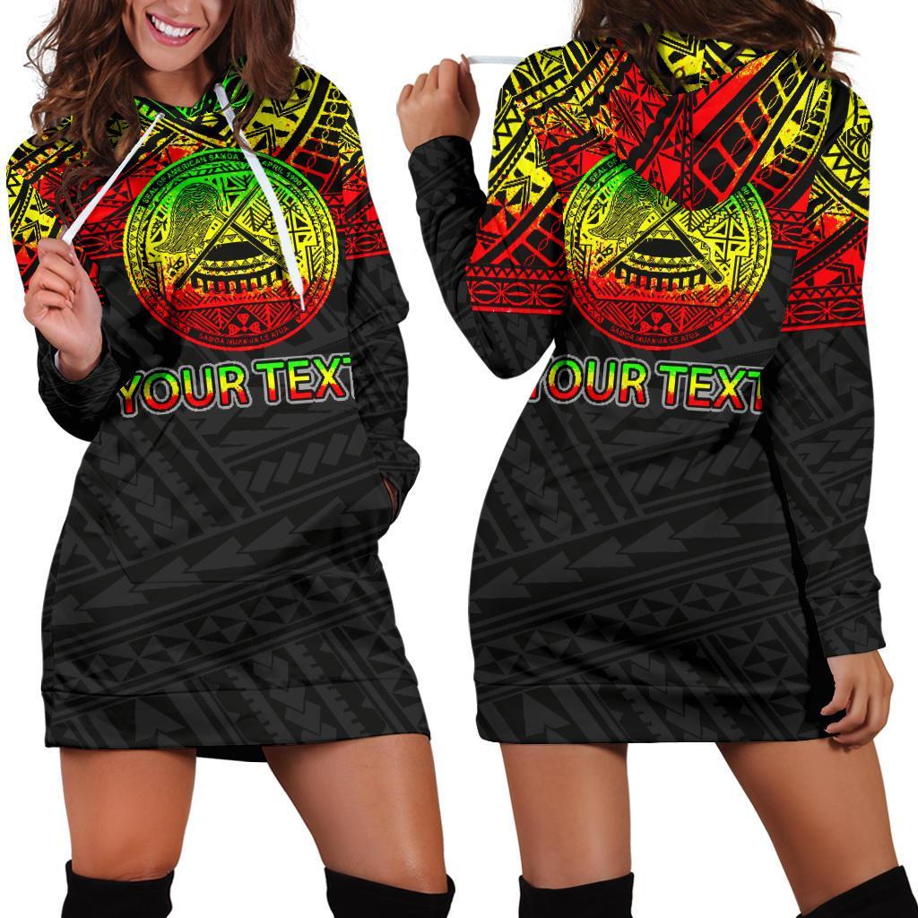 American Samoa Custom Personalised Hoodie Dress – Polynesian Reggae – BN01