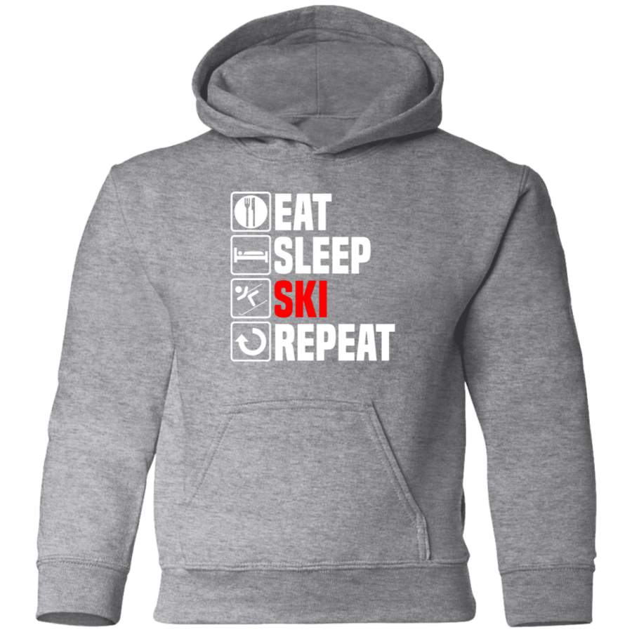 AGR Eat-Sleep-Ski Toddler Pullover Hoodie