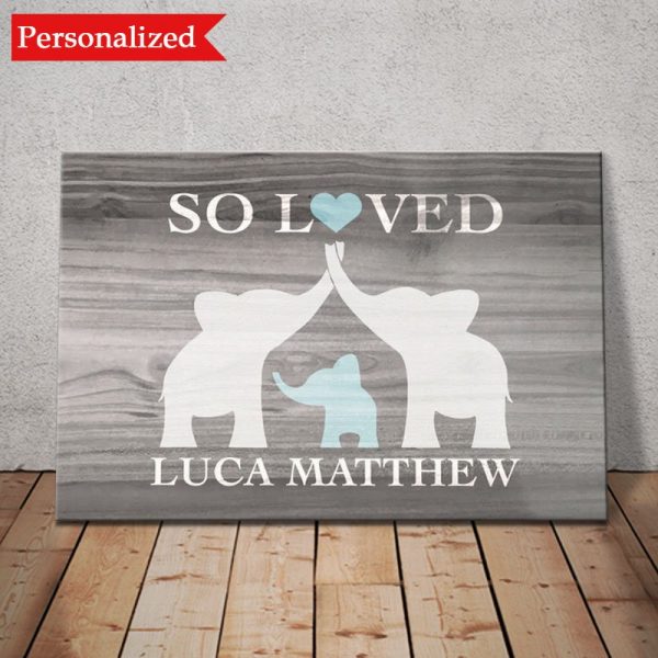 Personalized Son Elephant MD Canvas MR1703 85O58