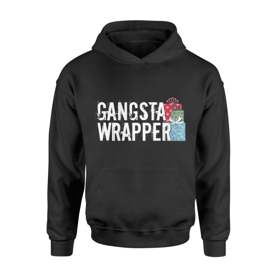 Womens Gangsta Wrapper Christmas Presents Hilarious X-Mas Christmas V-Neck T-Shirt – Standard Hoodie