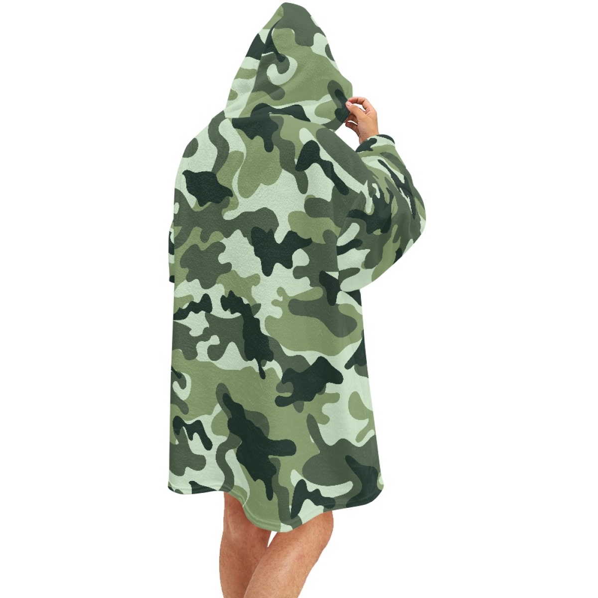 TOADDMOS Camouflage Hoodie Blanket with Sleeves Sweatshirt Winter Fleece Streetwear Sherpa Giant Hoodies sudaderas con capucha alx