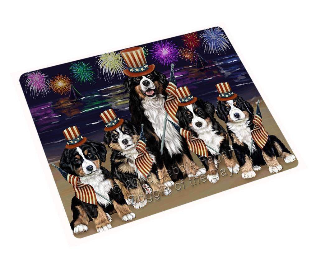 4Th Of July Independence Day Firework Bernese Mountain Dogs Blanket Blnkt62031