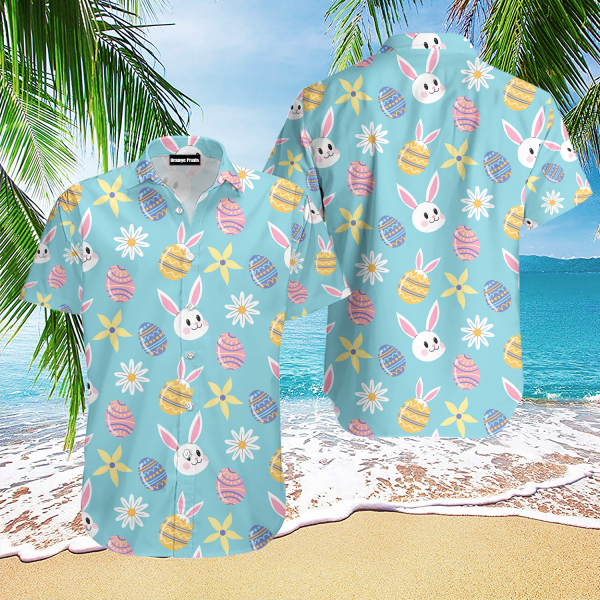 Beach Shirt Bunny Love Egg Happy Easter Day Hawaii For Men Women Ha43125