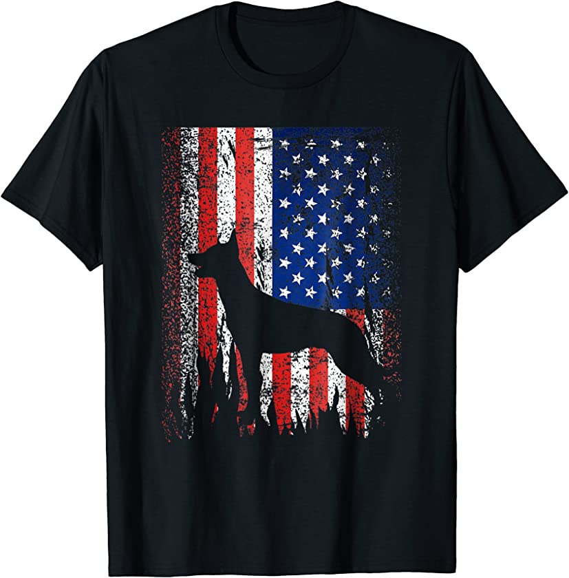 Belgian Malinois Shirt, 4th July USA Vintage Distressed Flag