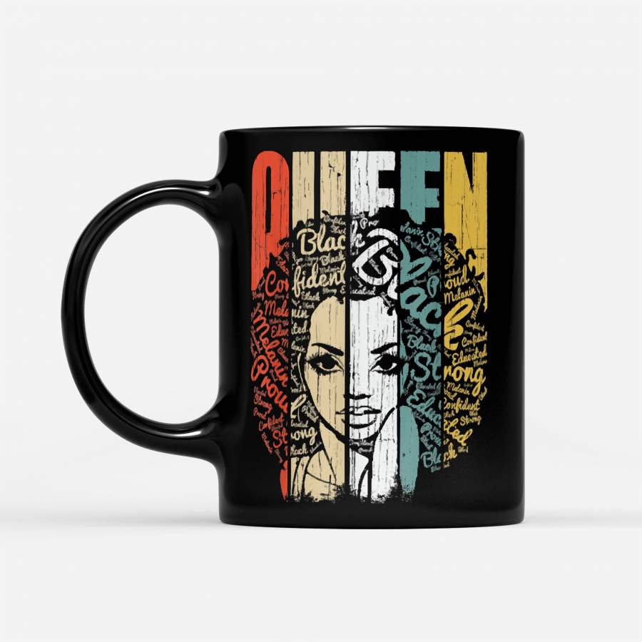 African American For Educated Strong Black Woman Queen – Black Mug