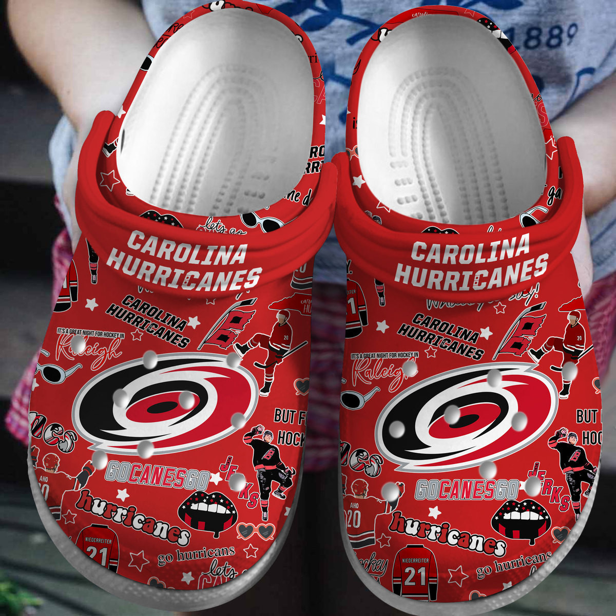 Carolina Hurricanes NHL Sport Crocss Crocband Clogs Shoes Comfortable For Men Women and Kids