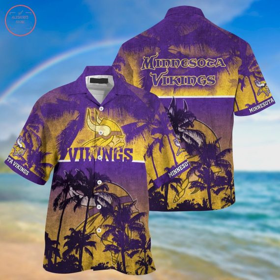 Gift For Husband Gift For Dad Minnesota Vikings Palm Hawaiian Shirt D14