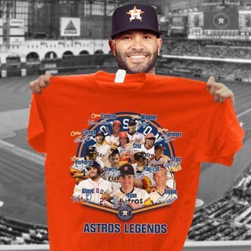 Houston Astros Legends Players Signatures T Shirt