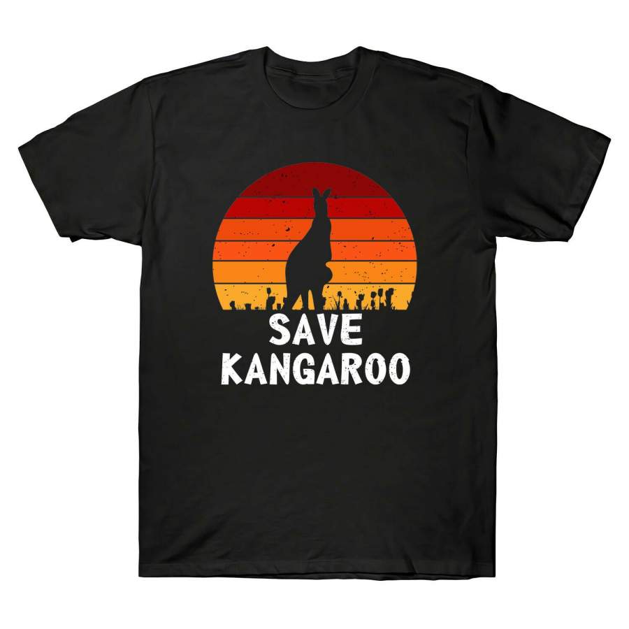 Save Animals Save Australia Kangaroo Tee Men’s Cotton Short Sleeve T-Shirt