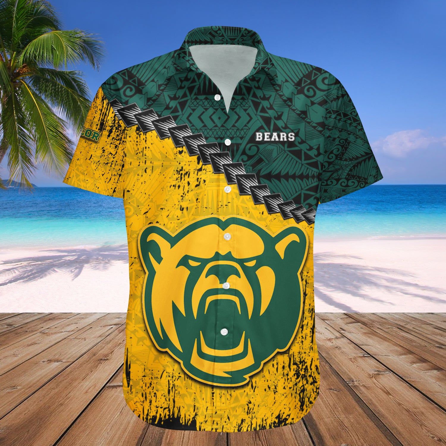 Baylor Bears Hawaii Shirt Grunge Polynesian Tattoo – NCCA